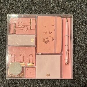 Marshalls Pink and Rose Gold Home Office Stationery Set